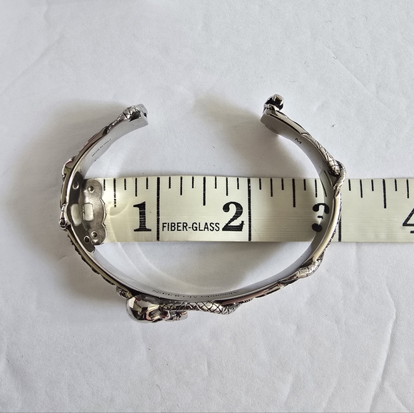 Alexander McQueen Skull and Snake Bracelet 'Antique Silver' - Picture 6 of 12